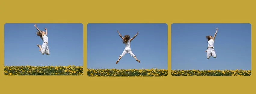 Three-Frame Tea Set Photo Facebook Cover - 1