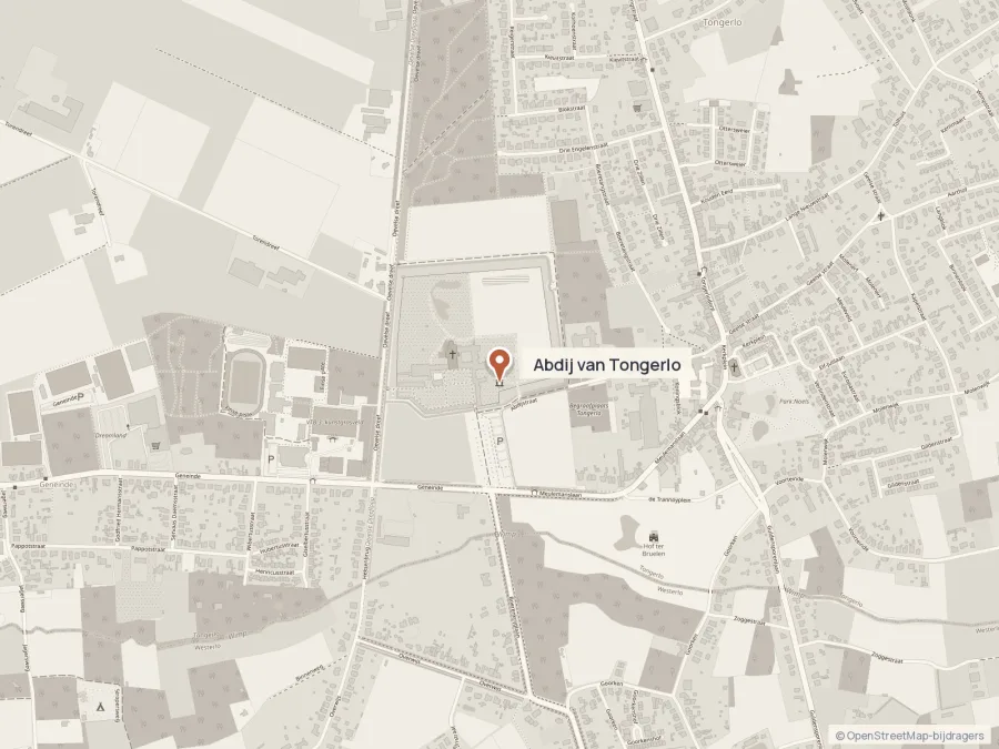 Kaart met de ligging van de Abdij van Tongerlo, Abdijstraat 40